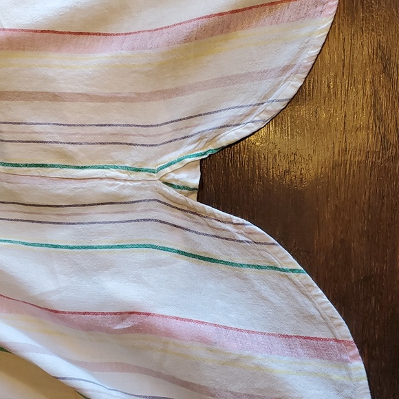 Madewell Linen Blend Daily Shirt - Rainbow Stripe - Size Medium - Picture 10 of 10